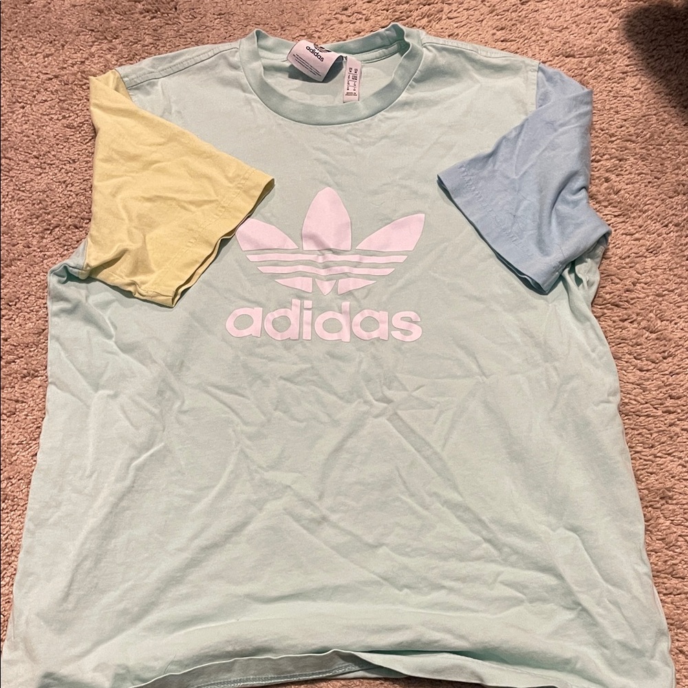 Adidas Women’s Pastel Logo color block T-Shirt